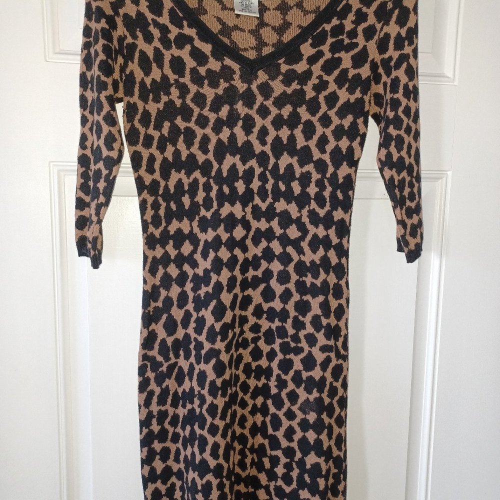 Leopard midi dress.